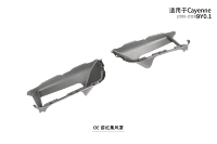 Rejilla de Entrada de Aire para Parachoques Delantero para Porsche Cayenne 9Y0.1 2018 2019 2020 2021 2022 2023, 9Y0807161 9Y0807162