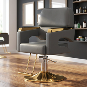 Synthetic Leather Swivel Barber Chair Adjustable Recline Salon Styling Chair for Beauty Spa - Product Image 5