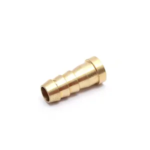 1/4"X7Mm - 3/4"X19Mm Round Head Forged Brass Reducing Adapter Air Hose Barb Connector Swivel Nozzle Fitting