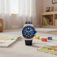 Jam Tangan Pria Mewah Multifungsi Tahan Air Quartz Penunjuk Waktu Bercahaya Kronograf Kaca Alloy, Model Sport Charm Fashion, Laris Terjual
