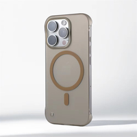Coque rigide givrée ultra-fine sans bordure pour iPhone 18 17 16 Pro Max 14 15 Plus 13, avec cadre magnétique et finition mate mince