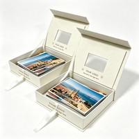 Boîte en papier rigide magnétique personnalisable et recyclable de luxe, boîte cadeau artisanale, parfum, huile essentielle, album, souvenir, emballage