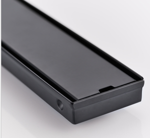 Black Shower Tile Insert Grate Floor <strong>Drain</strong> Invisible <strong>Linear</strong> Floor <strong>Drain</strong> - Product Image 5