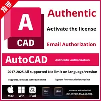 Genuino para Autocad 2025 2023 2022 2024 y Activación de licencia de software Revit Versión empresarial Correo electrónico personal en stock