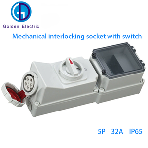 <span class=keywords><strong>Interruttore</strong></span> Meccanico a 5 Poli con <span class=keywords><strong>Presa</strong></span> 32A IP67, <span class=keywords><strong>Presa</strong></span> Industriale Impermeabile Standard Europeo, Rosso e Blu, Due Tipi - Product Image 5