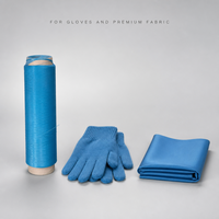 Fil DTY 100% Nylon 6, couleur personnalisée, 40D/24F, teint en masse bleu, pour tricot et couture