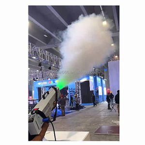 DjHot-Mitrailleuse à fumée 3 en 1 1500W portable, pistolet à fumée, pistolet à fumée noir/blanc, LED RVB, colonne d'air, effet scénique, mariage - Product Image 1