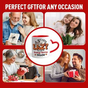 Diytree all'ingrosso divertente tazza di ceramica per gatti addormentati stampata con "non sono pigro sono in modalità risparmio energetico" per regali di compleanno Unisex - Product Image 6