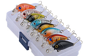 Vente en gros 4.5CM/4G Kit de leurres de pêche avec boîte en plastique mélange multiple Minnow Crankbait dur leurre Wobbler Set - Product Image 2