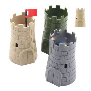 Blocs de construction en briques MOC de <span class=keywords><strong>château</strong></span> médiéval, modèle en plastique pour les pièces et accessoires de soldats militaires de la Seconde Guerre mondiale - Product Image 1