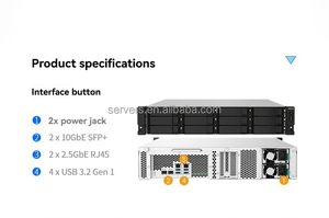 OEM QNAP TS-1232PXU-RP 4G ซีพียูควอดคอร์ ระบบจ่ายไฟคู่ ช่องใส่ฮาร์ดดิสก์ 12 ช่อง เซิร์ฟเวอร์จัดเก็บข้อมูลเครือข่าย NAS แบบแร็คเมาท์ 12 ช่อง NAS เซิร์ฟเวอร์ - Product Image 3