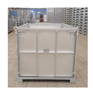 Kho bãi hậu cần ráp mạ kẽm 1 tấn tải Pallet hộp kim loại để lưu trữ cao su - Product Image 1