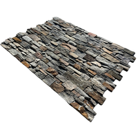 Vente flash Pierre de parement en quartz bleu  Panneau de revêtement mural Pierre artificielle 3D pour la décoration murale