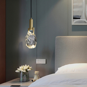 <span class=keywords><strong>Suspension</strong></span> à LED nordique moderne pour chambre à coucher 220V <span class=keywords><strong>Suspension</strong></span> en cristal en laiton <span class=keywords><strong>Luminaire</strong></span> en verre suspendu décoration Style salon - Product Image 5