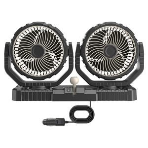 Dual <b>Head</b> Van Truck <b>Fan</b> for Dashboard with 2 Wind Speed Adjustable Double <b>Head</b> <b>Fan</b> 12V 24V Auto Vehicle <b>Fan</b> - Product Image 2