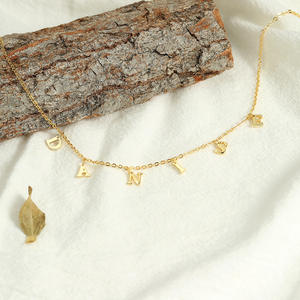 Collier à lettres personnalisées en acier inoxydable pour maman, ras du cou avec lettre <span class=keywords><strong>initiale</strong></span>, bijoux pour maman, cadeaux pour mères - Product Image 4