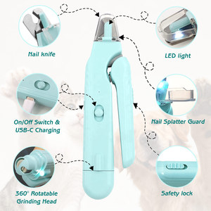 Ensemble coupe-ongles électrique 2 en 1 pour animaux de compagnie avec lime <span class=keywords><strong>à</strong></span> ongles rechargeable USB C, ciseaux <span class=keywords><strong>à</strong></span> faible bruit pour chiens de petite, moyenne et grande taille - Product Image 2