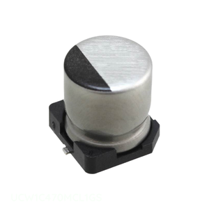 ตัวเก็บประจุแบบติดผิว ยี่ห้อ Manufacturer Channel รุ่น CAP ALUM 47UF 20% 16V SMD 47 uF UCW1C470MCL1GS - Product Image 1