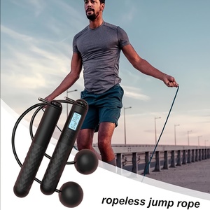 <span class=keywords><strong>Corde</strong></span> à <span class=keywords><strong>sauter</strong></span> de sport et de fitness intelligente avec détection du rythme cardiaque, en PVC et acier durables, 2,8 m - Product Image 2