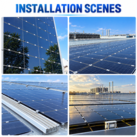 Pince de fixation pour panneau solaire en aluminium 6005-T5, pince intermédiaire pour module PV sans cadre, clip EPDM, longueur personnalisée