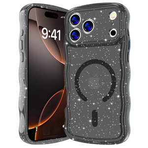 Funda Protectora Anti-Golpes con Borde Ondulado Brillante para iPhone 17, Transparente y Anti-Caídas para iPhone 16 Pro Max - Product Image 2
