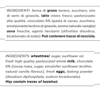 Vente en gros de ciambelline de la marque italienne Cabrioni, biscuits en forme d'anneaux aux pépites de chocolat, prêts à tremper, sucrés, 9 pièces x