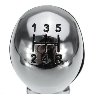 Pommeau de levier de vitesse de voiture, 5 vitesses, en alliage d'aluminium noir argenté, ergonomique, adapté pour citroën C2 C3 C4 C5 C8 - Product Image 3
