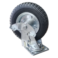 Heavy-Duty 8-Inch 2.50-4 Inflatable Casters Rigid/Swivel/Swivel with Brakes for Industrial & Agricultural Equipment