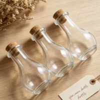 Vases en verre transparents ronds de style vintage de 3 ml, 50 ml, 100 ml, 250 ml pour diffuseurs à bâtonnets, idéaux pour les cadeaux de fête et les projets DIY (vente en gros)