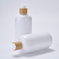 Conteneur cosmétique rond recyclable et durable en PET de 500 ml, 40 g, avec bouchon à vis, emballage pour soins de la peau, bouteille en plastique PET pour liquides