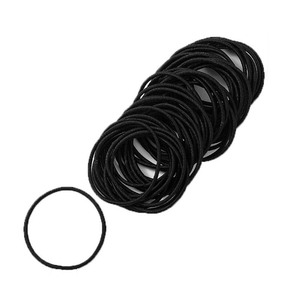 Élastiques à cheveux pour femmes, en tissu, couleur unie, haute élasticité, usage quotidien, bande en caoutchouc - Product Image 5
