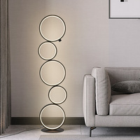 Lampe LED ronde en métal, support nordique Post-moderne, éclairage décoratif d'hôtel, pour salon