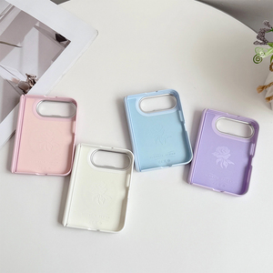 S141 Liquid Silicone Magnetic Anti-drop Flower <b>Stand</b> Phone Case Kit for iPhone 17 Pro Max Custom Girl Gift - Product Image 5