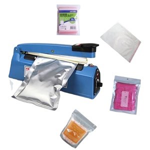 8" Hand Impulse Sealer With Cutter Heat Seal Plastic Poly Manual Food/Cosmetic Bag Closer