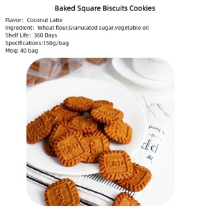 Nướng bánh quy vuông với dừa Latte hương vị độ dẻo dai <span class=keywords><strong>Cookies</strong></span> Ngọt Ngào Hương vị đồ ăn nhẹ trong túi bán buôn - Product Image 5