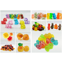 Machine à bonbons en gelée de fruits 3D commerciale HNOC, fabrication de bonbons gélifiés bicolores, ligne complète