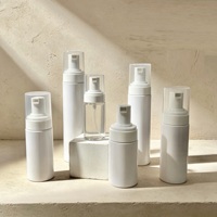 Bouteille Pompe à Mousse Ronde en Plastique PET Blanc pour Cosmétiques, Prix Usine, Vente en Gros, Fabricant de Pompes à Mousse