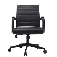 Fauteuils de bureau ergonomiques pivotants en cuir PU à dossier bas, inclinables et inclinables, pour visiteurs et cadres, pour la maison et le bureau – Vente en gros