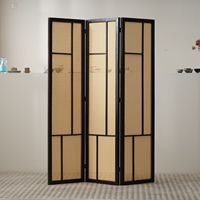 Diviseur de pièce à 4 panneaux en rotin naturel et écran de confidentialité pliable Diviseur de confidentialité autoportant à persiennes pour l'intérieur
