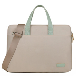 Sac pour ordinateur portable en polyester imperméable, mallette d'affaires légère, antichoc, 15,6 pouces, sac de voyage pour femmes, petite mallette - Product Image 1