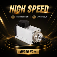 Moteur de broche de haute précision refroidi par air 0,8 KW carré ER11 BT30 pour routeur CNC, gravure et perçage, vitesse maximale 24000 tr/min