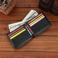 Dompet Kartu Kredit Kulit Domba Asli Lembut dengan Logo Kustom untuk Pria