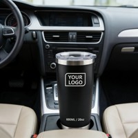 Gobelet isotherme en acier inoxydable à double paroi, tasse de voyage pour café avec couvercle, sans BPA, réutilisable, vente en gros
