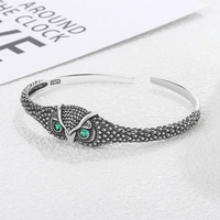 Bracelet en argent FY-SL48 Owl pour femmes, design minimaliste vintage unique, accessoire tendance haut de gamme
