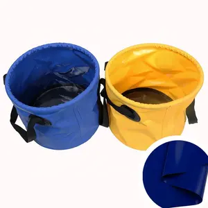 Bâche semi enduite imperméable de PVC de petit pain de bâche de PVC pour le seau d'eau pliable