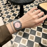 Nuevo Reloj de Lujo Dorado para Mujer, Resistente al Agua, con Luz Nocturna, Reloj de Cuarzo de Acero Inoxidable para Mujer, Resistente al Agua