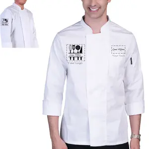 Uniforme de Chef sushis pour hommes, col montant à manches longues de haute qualité personnalisé, uniforme de Service de Restaurant d'hôtel, uniforme de Chef suschi, 2 pièces