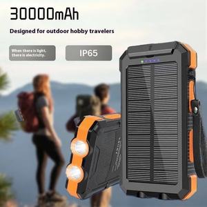 Vendita calda 10000mAh energia solare Display a LED USB 10W portatile Power Bank tipo-C grande capacità <span class=keywords><strong>campeggio</strong></span> esterno ricarica <span class=keywords><strong>Mobile</strong></span> - Product Image 3