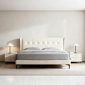 Vente en gros d'usine de beaux prix ensembles de meubles de chambre d'hôtel projet de meubles d'hôtel lit de chambre <span class=keywords><strong>à</strong></span> coucher lit d'hôtel en cuir <span class=keywords><strong>3</strong></span> étoiles 5 étoiles - Product Image 4