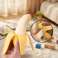 Bestverkochte rubberen afpelbare bananenknijper stressverlichter fidget slow rebound ventilerende fruitvormige speeltje voor kinderen om angst te verlichten